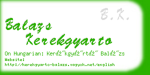 balazs kerekgyarto business card